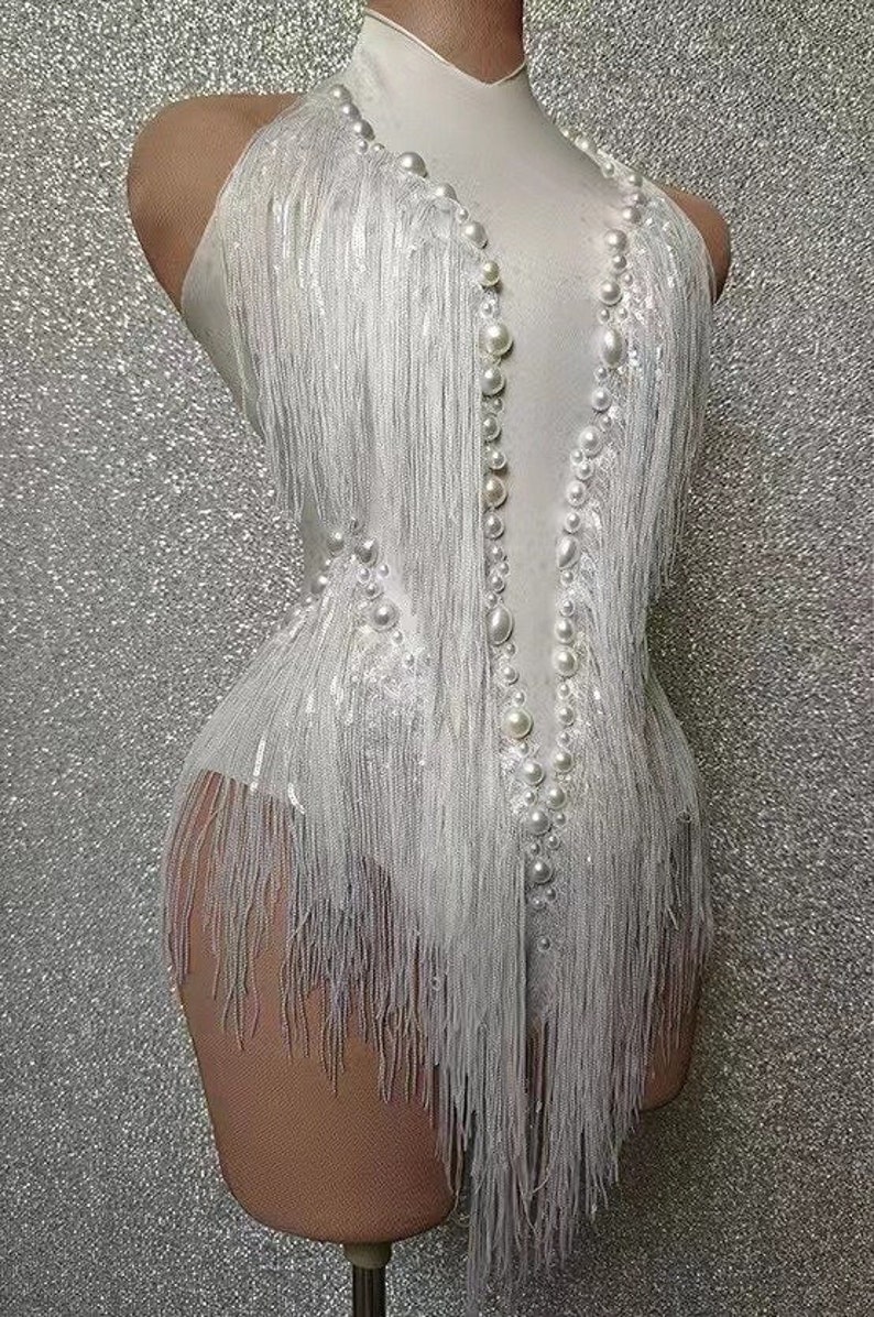 Sparkly / Rhinestone / Fringe / Leotard / Tassel Bodysuit Etsy