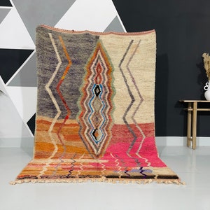 Moroccan rug, Vintage boujaad rugs, Authentic Moroccan carpet, Soft wool rug, Vintage Area rug, bohemian carpets, Moroccan boujaad rug