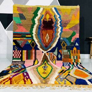 Stunning Moroccan Rug, Berber Carpet, Handmade Rug, Custom Moroccan Rug, Wool Rug, Beni Ourain Rug, Colorful rug