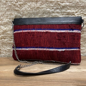 Pochette bohème pour femme avec plusieurs emplacements pour de l'argent, des cartes, des smartphones Pochettes marocaines.Sacs végétaliens.Sac berbère.Sacs
