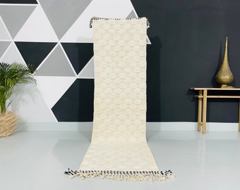 Handgjord marockansk berbermatta: Mjuk fårull, geometrisk design
