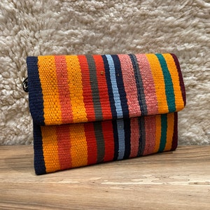 Bolso de mano vintage con bordado marroquí, estilo manta haiik, bolso de mano colorido para mujer, bolso de mano bohemio, bolso bohemio en naranja.