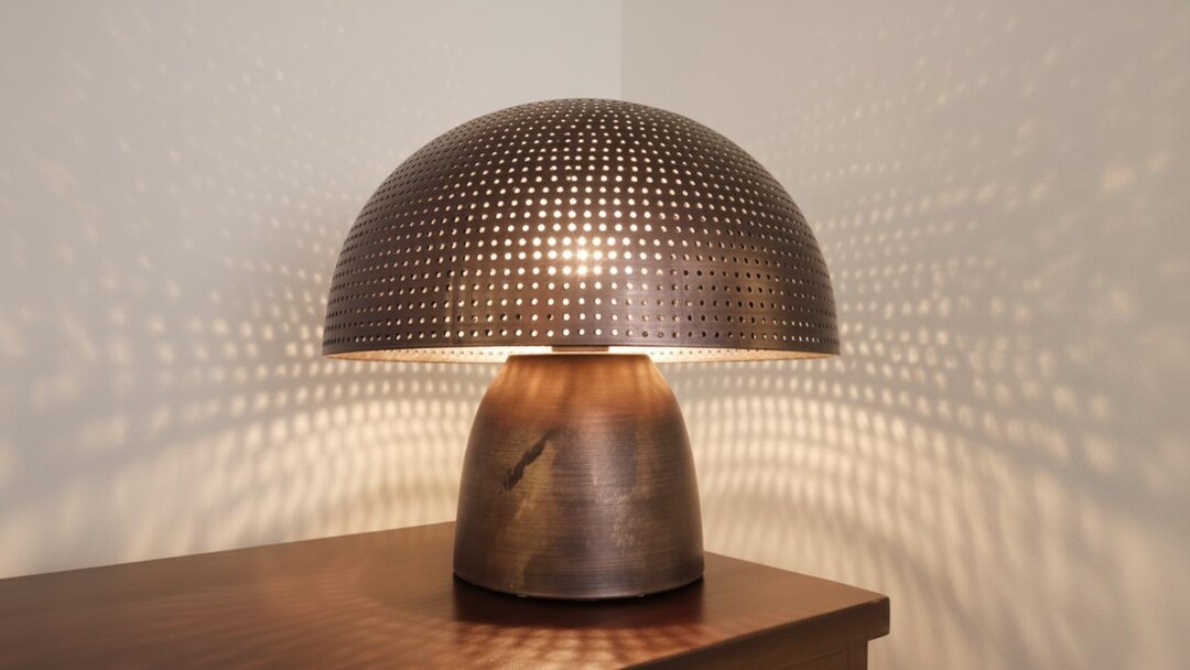 Handmade Hammered Copper Table Lamp, Moroccan Dome Shade - Etsy