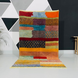 Taznakht Rug - Moroccan Rug - Berber Rug - Morocco Luxury Rug - Taznakh Carpet - Taznakht Kilim , Moroccan Taznakht Wool Rug