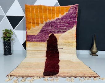 Vintage Berber Wollteppich: Handgemachter Marokkanischer Teppich 200x300 cm