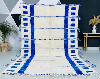 Cute Blue Moroccan rug, Made to order,  Beni Ourain carpet, Berber Wool, Custom Rug,  All sizes