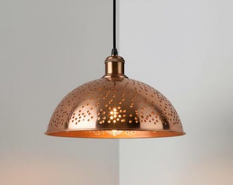 Handmade Copper Pendant Lamp, , Rustic Moroccan Lighting