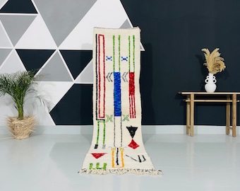 Custom Moroccan Runner Rug: Handwoven Wool Berber Style