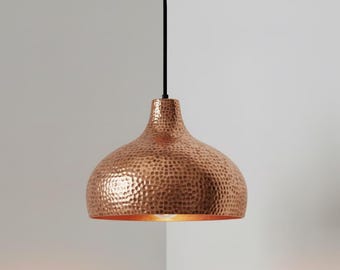 Handmade Copper Pendant Lamp,  Moroccan Lighting, Boho Lighting