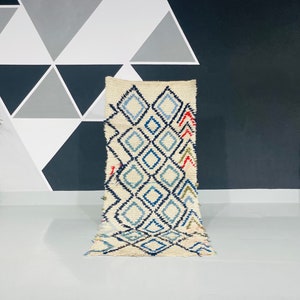 Vintage Rug, Bouchrouit rug, Handmade rug, Moroccan style rug, Colorful rug, Home decor rug, Small Moroccan rug, Floor rug