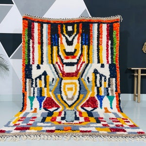 ARTISTIC MOROCCO RUG, Colorful Wool Rug, Beni Ourain Rug, Custom All Size Rugs, Berber Carpet, Morrocan Berber Rug, Bohemian Rug