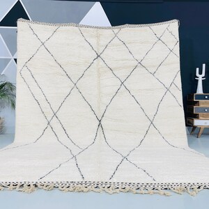 Custom Berber rug - Handmade Moroccan carpet - White area rug