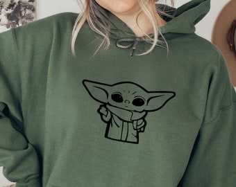Baby Yoda Sweatshirt the Mandalorian Hoodie Star Wars Fan Star Wars Unisex Sweater halloween Baby Yoda Star Wars Shirt Grogu Hoodie Etsy