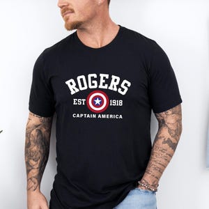 Rogers 1918 Shirt, Rogers T-shirt, Avengers Shirt, Captain America, Marvel Superhero, Avengers Team, Avengers Assemble, Winter Soldier Shirt image 2