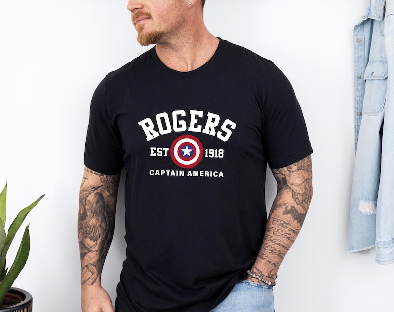 Rogers 1918 Shirt, Rogers T-shirt, Avengers Shirt, Captain America, Marvel Superhero, Avengers Team, Avengers Assemble, Winter Soldier Shirt image 2