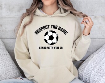 Sudadera con capucha de fútbol Vini Jr., jersey Black Lives Matter, camiseta antirracista, jersey Respect The Game