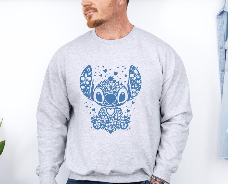 Stitch Sweatshirt, Stitch Disney Jumper, Lilo and Stitch Crewneck, Vacation Sweatshirt, Cute Beach Sweatshirt, Cute Stitch Top image 5
