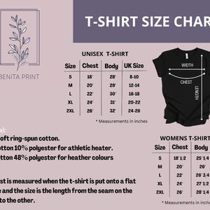 a women's t - shirt size chart with measurements