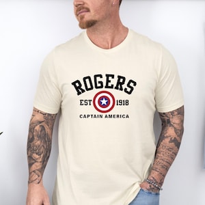 Rogers 1918 Shirt, Rogers T-shirt, Avengers Shirt, Captain America, Marvel Superhero, Avengers Team, Avengers Assemble, Winter Soldier Shirt image 1