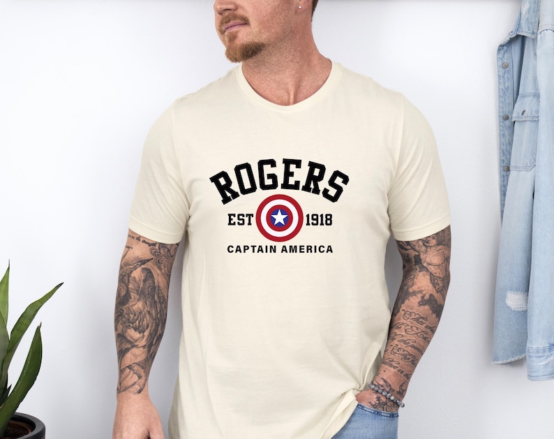 Rogers 1918 Shirt, Rogers T-shirt, Avengers Shirt, Captain America, Marvel Superhero, Avengers Team, Avengers Assemble, Winter Soldier Shirt image 1