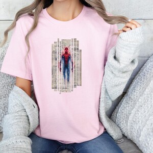 Spiderman T-shirt, Marvel Shirt, Super Hero TShirt, Friendly Neighbourhood Blueprint Top, Comic Book Legend, Avanger Tee, Peter Parker Gift bild 4