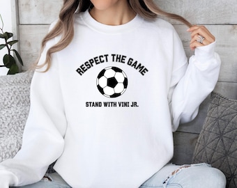 Sudadera de fútbol Vini Jr., cuello redondo Black Lives Matter, camiseta antirracista, suéter Respect The Game