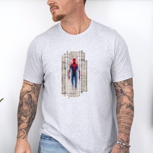 Spiderman T-shirt, Marvel Shirt, Super Hero TShirt, Friendly Neighbourhood Blueprint Top, Comic Book Legend, Avanger Tee, Peter Parker Gift bild 3