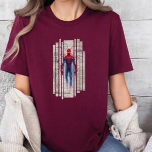 Spiderman T-shirt, Marvel Shirt, Super Hero TShirt, Friendly Neighbourhood Blueprint Top, Comic Book Legend, Avanger Tee, Peter Parker Gift bild 7