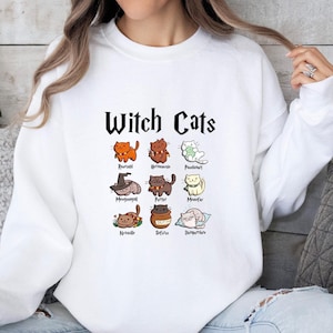 Sudadera de gatos brujos: Regalo divertido de Halloween para amantes de los gatos