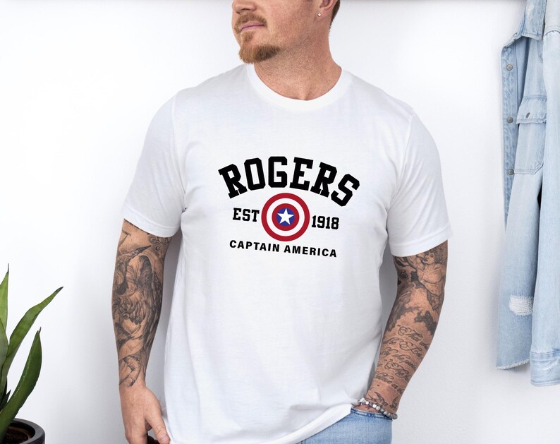 Rogers 1918 Shirt, Rogers T-shirt, Avengers Shirt, Captain America, Marvel Superhero, Avengers Team, Avengers Assemble, Winter Soldier Shirt image 3