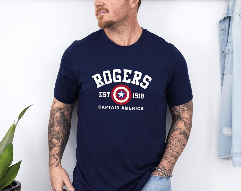 Rogers 1918 Shirt, Rogers T-shirt, Avengers Shirt, Captain America, Marvel Superhero, Avengers Team, Avengers Assemble, Winter Soldier Shirt image 5