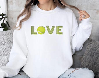 Retro Tennis Sweatshirt, Tennis Club Top, Love Sports Crewneck, Mum Player Sweater