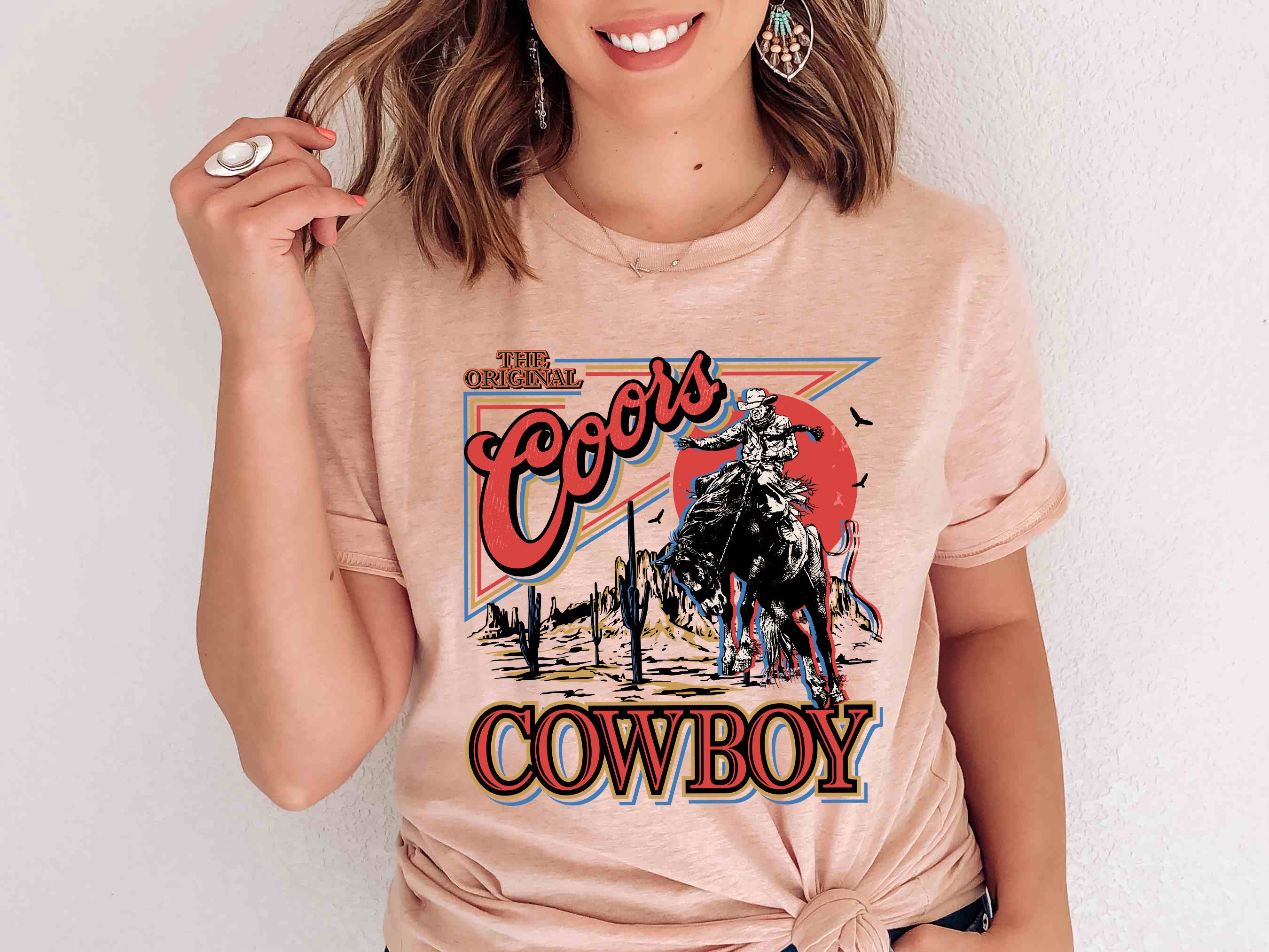 The Original Coors Cowboy, Mens Beer Shirt, Western Rodeo, Coors Beer