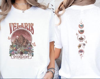 Pink Velaris Shirt, City of Starlight Bookish T-shirt, Pink Acotar Tshirt, A Court Of Thorns And Roses Tee, Celestial Moon T-shirt