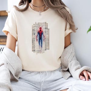Spiderman T-shirt, Marvel Shirt, Super Hero TShirt, Friendly Neighbourhood Blueprint Top, Comic Book Legend, Avanger Tee, Peter Parker Gift bild 6