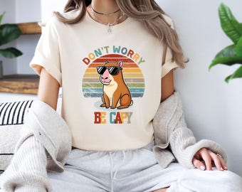 Capybara T-Shirt, Retro Capybara Shirt, Don't Worry Be Capy Shirt, Swag Capybara Shirt, Chill Vibes Only Shirt, Capybara Funny Meme
