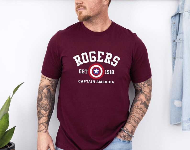 Rogers 1918 Shirt, Rogers T-shirt, Avengers Shirt, Captain America, Marvel Superhero, Avengers Team, Avengers Assemble, Winter Soldier Shirt image 4