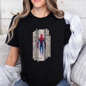 Spiderman T-shirt, Marvel Shirt, Super Hero TShirt, Friendly Neighbourhood Blueprint Top, Comic Book Legend, Avanger Tee, Peter Parker Gift bild 2