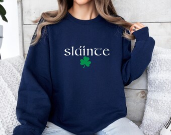 Slainte Shamrock St Patrick's Day Hoodie: Irish Lucky Sweater