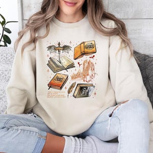 Iron Flame Sweatshirt, Onyx Storm Sweater, Fourth Wing Bookish Top, Fantasy Dragon Jumper, Rebecca Yarros Sweatshirt, Book Lovers Gift image 1
