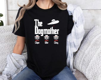 Personalized Dog Mum T-Shirt: Custom Dog Names, Pet Lover Gift