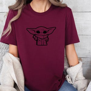 Baby Yoda T-Shirt, The Mandalorian Shirt, Cute Star Wars Shirt, Pocket Grogu Shirt, Movie Night Party Tee, Movie Lovers Gift, Baby Alien Tee image 5