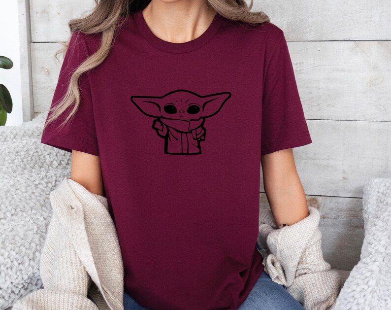Baby Yoda T-Shirt, The Mandalorian Shirt, Cute Star Wars Shirt, Pocket Grogu Shirt, Movie Night Party Tee, Movie Lovers Gift, Baby Alien Tee image 5