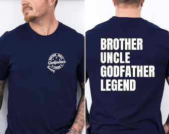 Personalised Godfather Shirt, Fathers Day Tee, Dad T-shirt, Father's Day Tshirt, Funny T-Shirts For Dad, Godfather To Be Gift, Godfather Tee