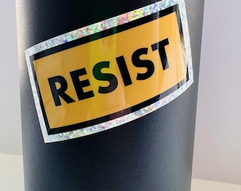 RESIST Holographic Glitter Sticker - Political Activism