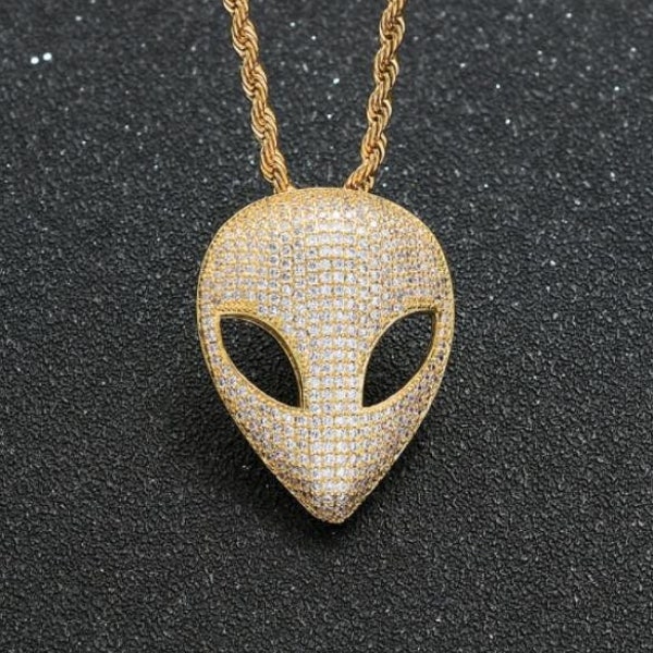 Iced Out Alien Chain - Etsy