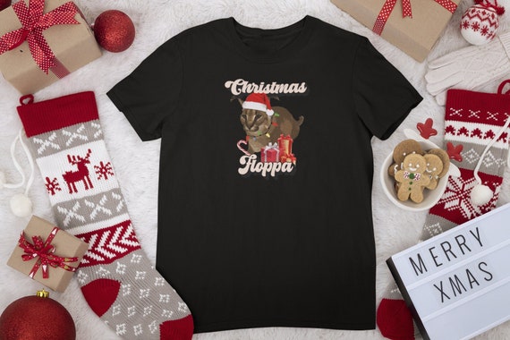 Christmas Big Floppa Meme T-shirt Funny Festive Caracal -  Israel