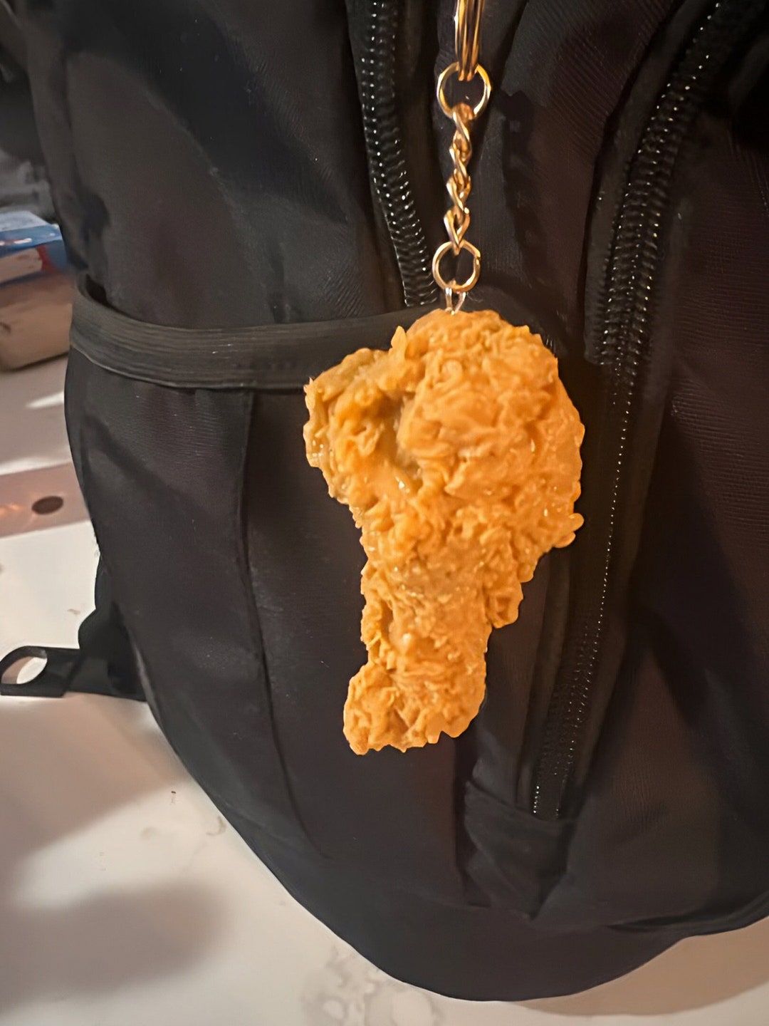 Funny Fried Chicken Drumstick Keychain Meme Food Key Ring Etsy Australia