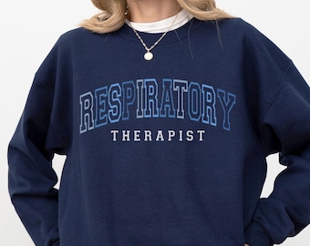 Sudadera para terapeuta respiratorio, regalo de graduación para terapeuta respiratorio, suéter de cuello redondo para terapeuta respiratorio, regalo para neumólogo, equipo de enfermería de neumología