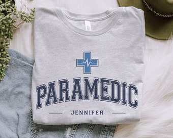 Custom Paramedic Shirt, Personalized First Responder Tshirt, EMT Shirt, Paramedic Gift, Emergency Medical Technician Shirt, EMS Shirt
